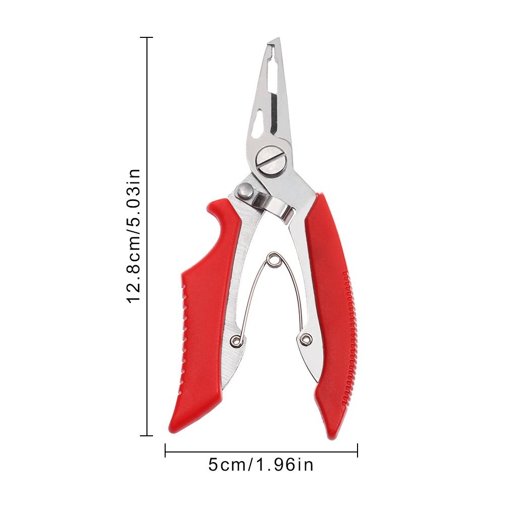 Plastic Handle Fishing Pliers Blue Black Red Stainless Steel Scissor Portable Clipper Tool  Outdoor