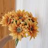 Elegant PU Sunflower Flowers Realistic Fake Flower Simulated Sunflower  Home Hotel Table Decor