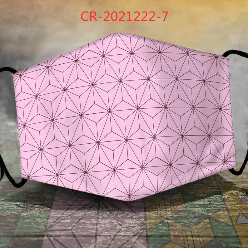 Demon Slayer Geprinte Stofdichte Masker met Filtergleuf voor Mannen en Vrouwen