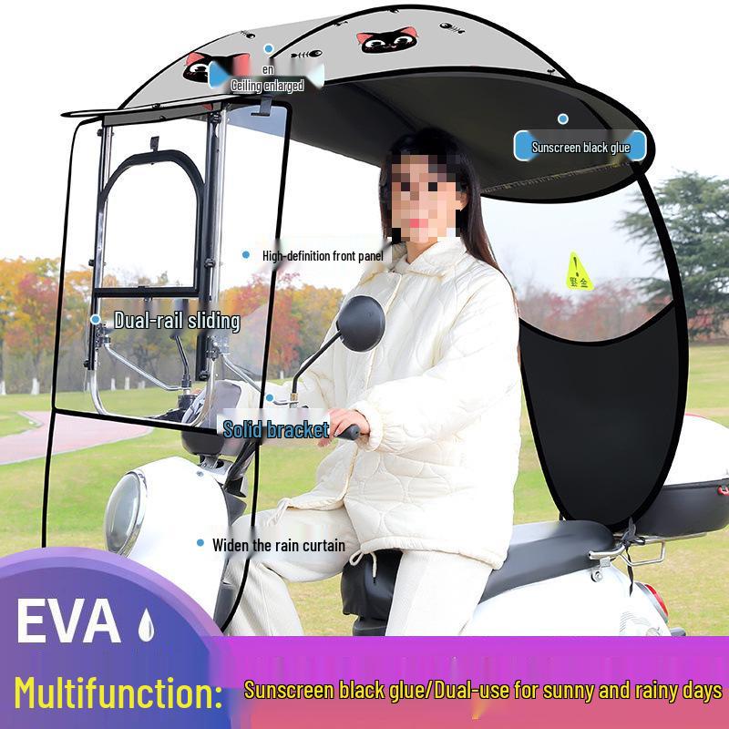 Electric Vehicle, Bicycle, and Motorcycle Sunshade & Rain Canopy Awning