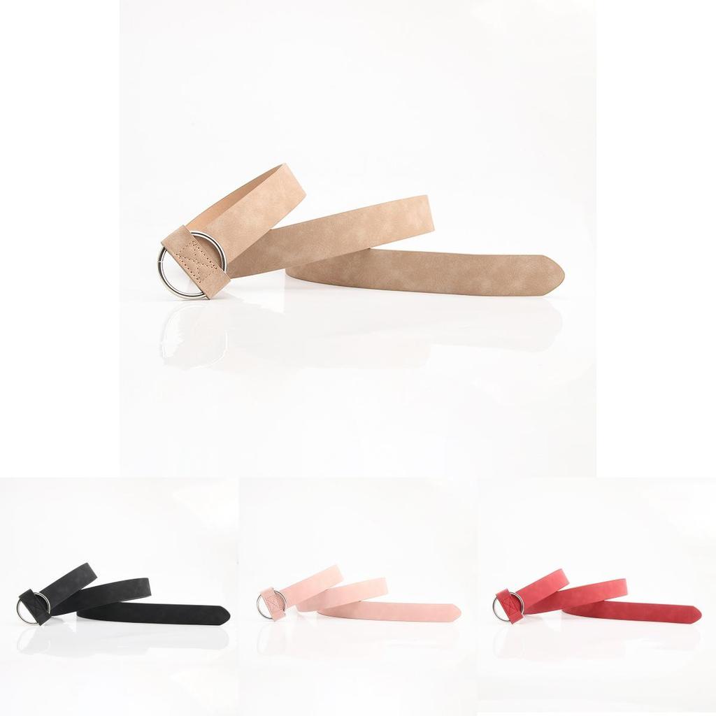 Retro Ladies Faux Leather Waist Belt With D Ring Closure For Fashion