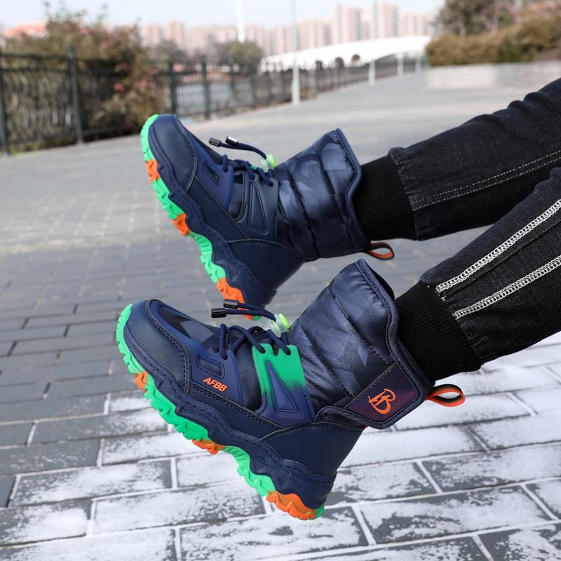 Детская зимняя противоскользящая износостойкая и мягкая теплая спортивная обувь с высоким — фото 7