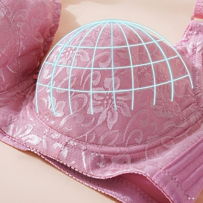 Reggiseno push up in pizzo di grandi dimensioni da donna, forte sostegno, biancheria intima con ferretto, canotta morbida per la pelle