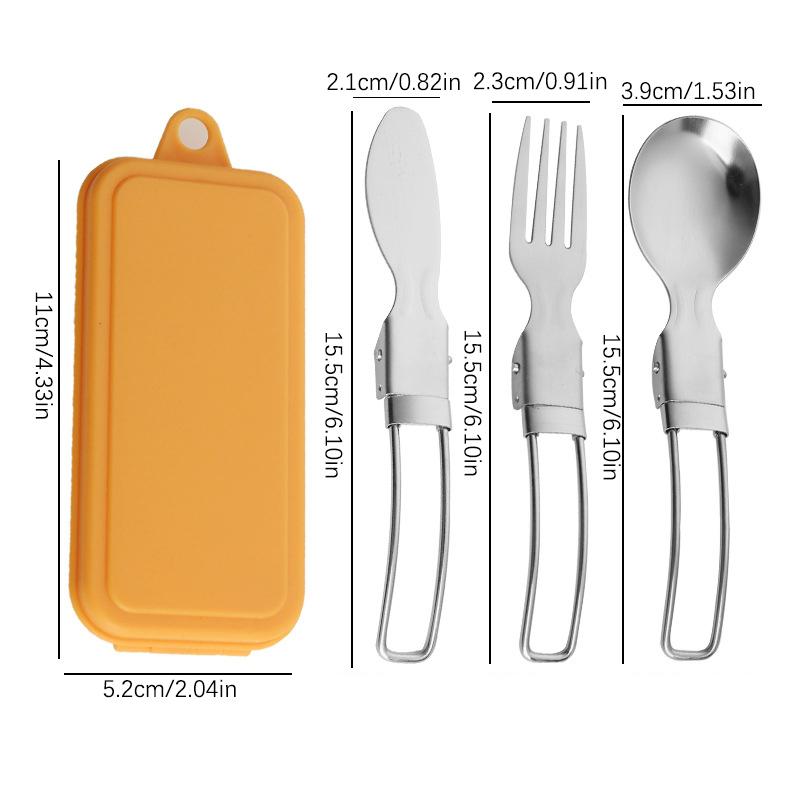 

Складная походная ложка, вилка, столовые приборы, набор походных столовых приборов, складные столовые приборы для пикника, набор ложек, вилок, поставляется с коробкой для хранения
