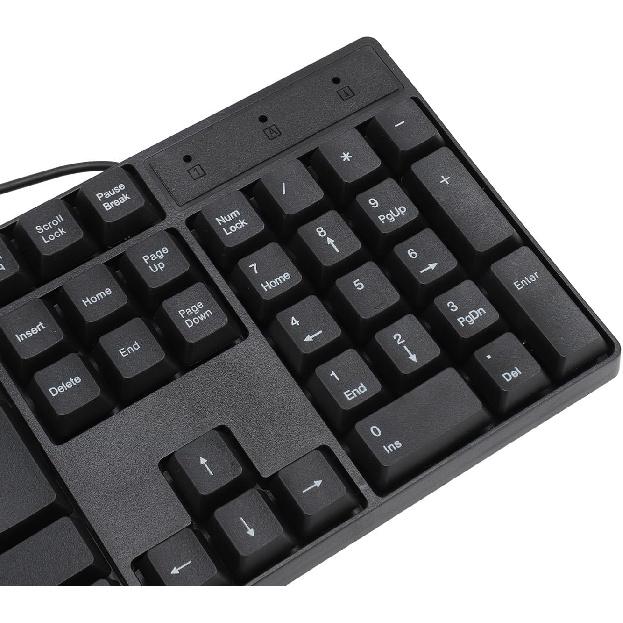 USB Wired Minority Language Keyboard (Russian, Spanish, French, English), 104 Keys 1.5m Cable, Ergonomic Design Stable Performance, Plug and Play for