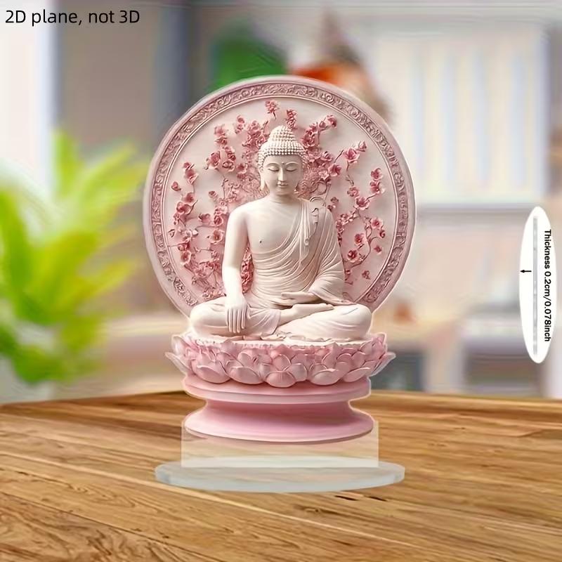 Pembe Zen Buda Heykeli, Masaüstü Meditasyon Dekorasyonu, Zen Meraklıları İçin Ruhani Hediye, Yeni Eve Taşınma, Doğum Günleri, Düğünler