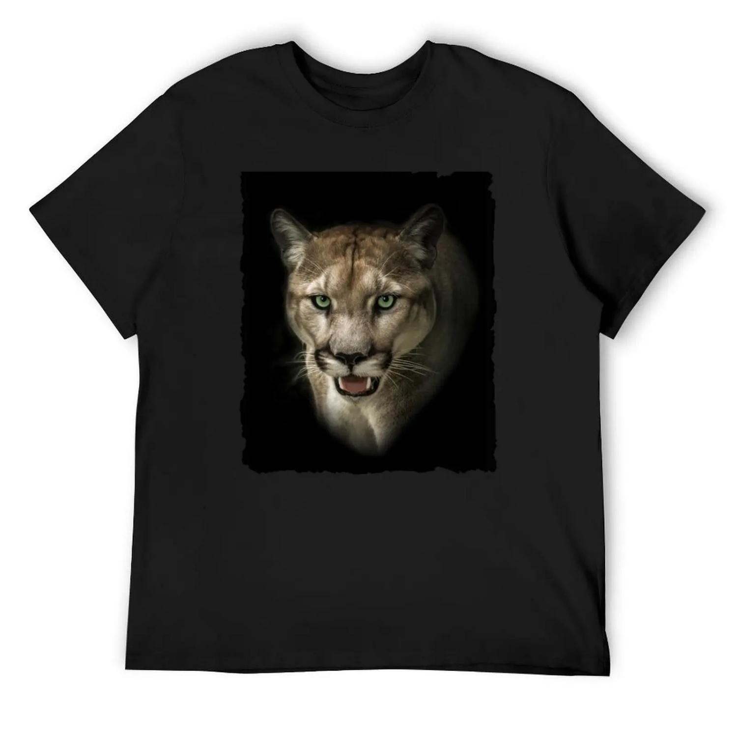 

Cougar, Mountain Lion T-Shirt animal prinfor boys designer shirts outfits for men XXXXXL чорний
