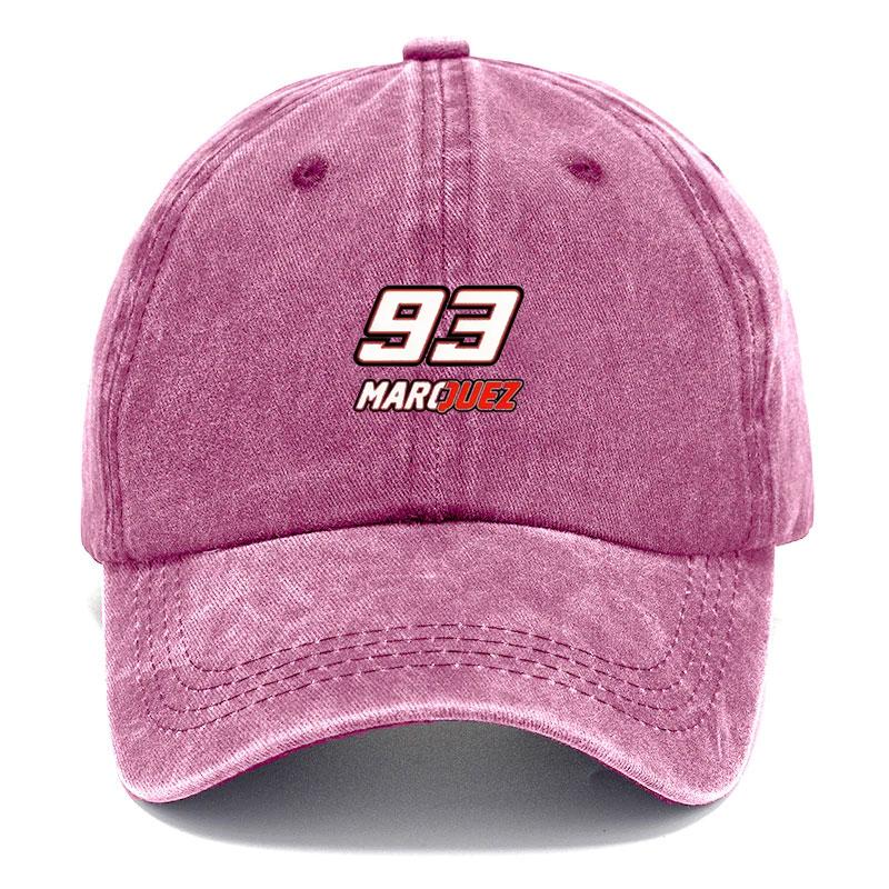 Customize Vintage Washed Cotton Baseball Cap Washed Hat for Men Women 93 MARQUEZ Plain Trucker Hat Casual Outdoor Sports Sun Hat