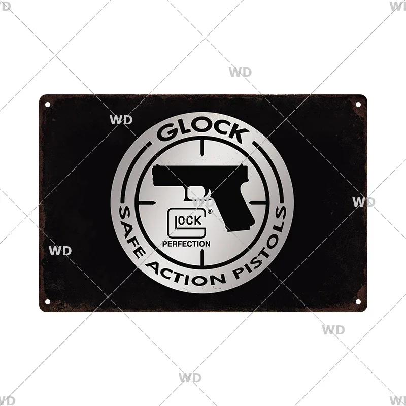 Pistola Co2 Arma Metal Brand Colt Gun Poster Vintage Metal Tin Sign Retro Plaque Plate for Garage Man Cave Tools Wall Decor