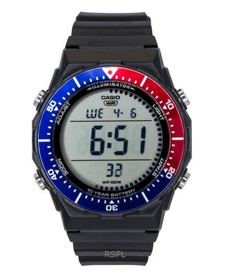 Multifunctional Digital Resin Strap Pepsi Bezel Quartz AE-1700H-1A2V 100M Men's Watch