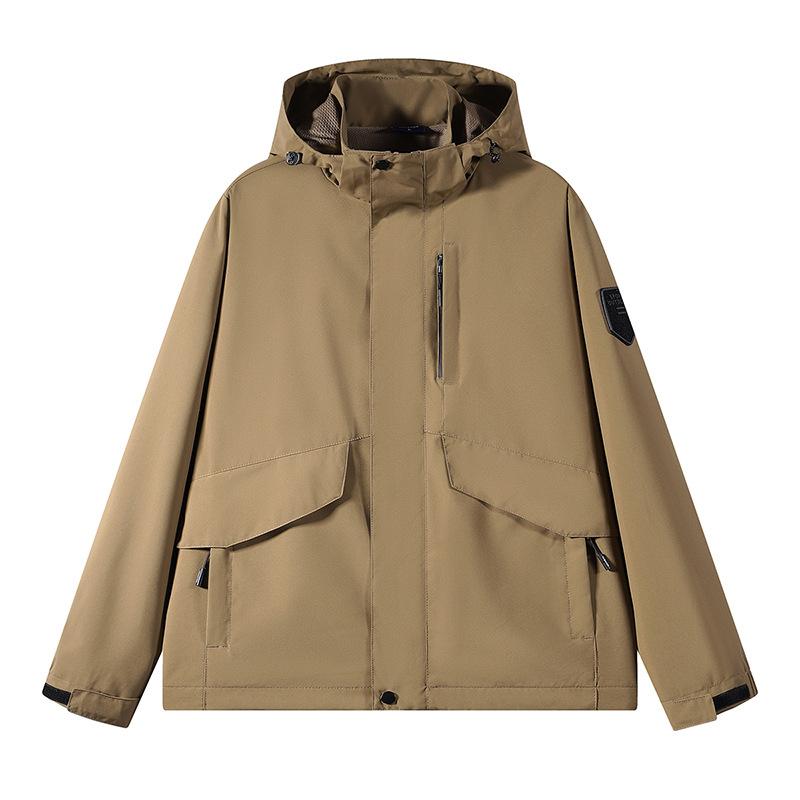 Spring and Autumn New Outdoor Jacket Men's and Women's Same Hooded Windproof Mountaineering Jacket Autumn Men's