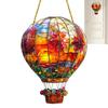 Acrylic Hot Air Balloon Sun Catcher Hangable Art Rainbow Disc Pendant For Window Home Wall Garden Hanging Decoration