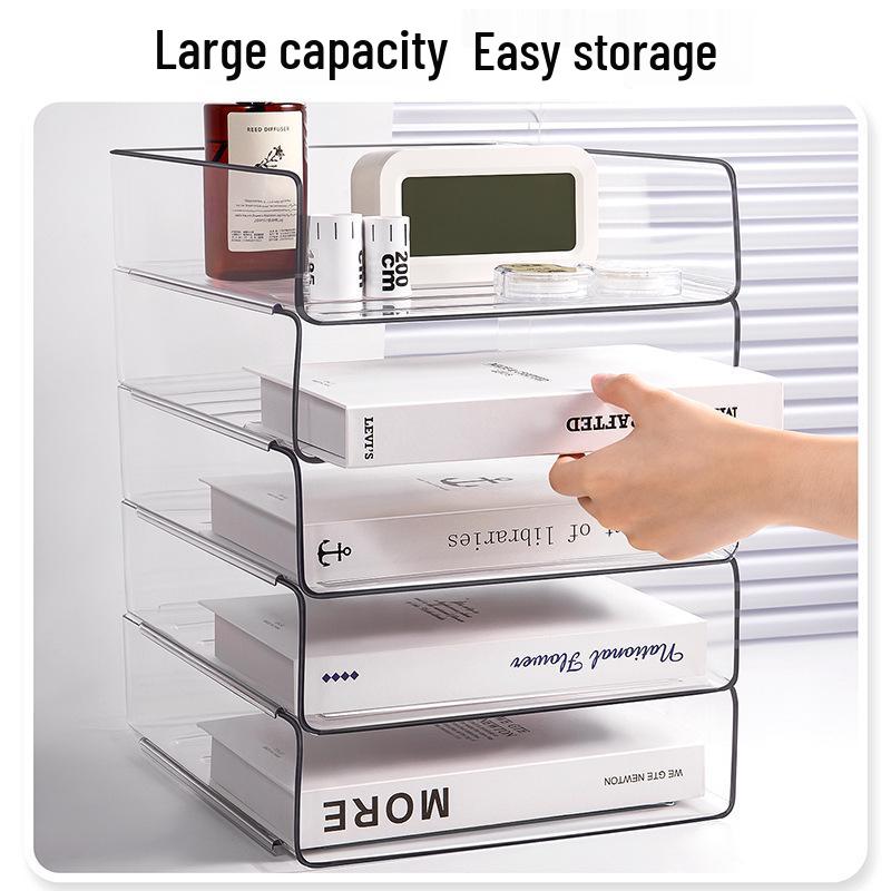 Transparent Multi-layer Book Stand & Storage Rack for Students