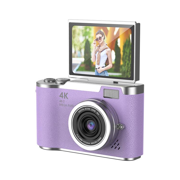 

Retro Portable Mirrorless Camera with HD Flip Screen: Ideal for Student Selfies and Campus Photography