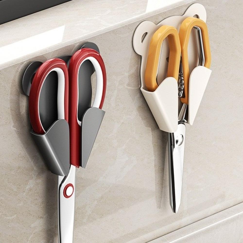 3pcs Punch-Free Scissor Holder Wall Mounted Scissor Organizer  Home Organization