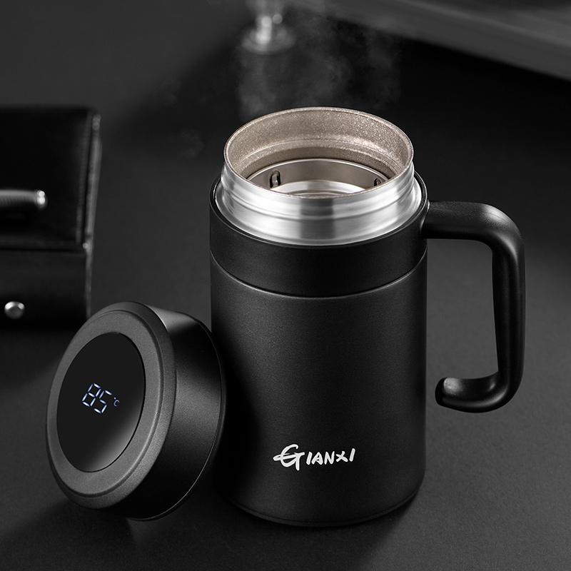 Titanium Double-walled Vacuum Thermal Insulation Cup with Filter Portable Tea Coffee with Lid Water Bottle