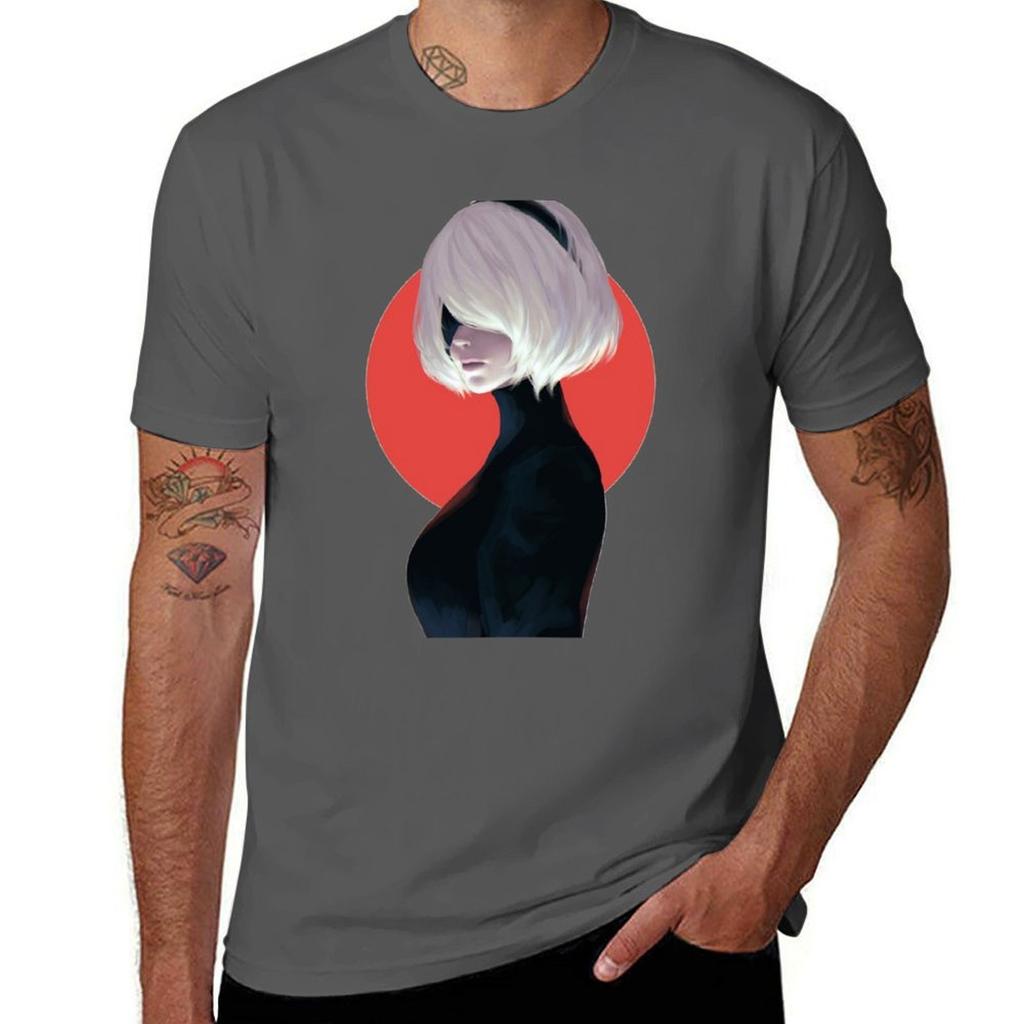 Nier Automata 2b Tshirt Basic Solid Color Short Sleeve Tshirt
