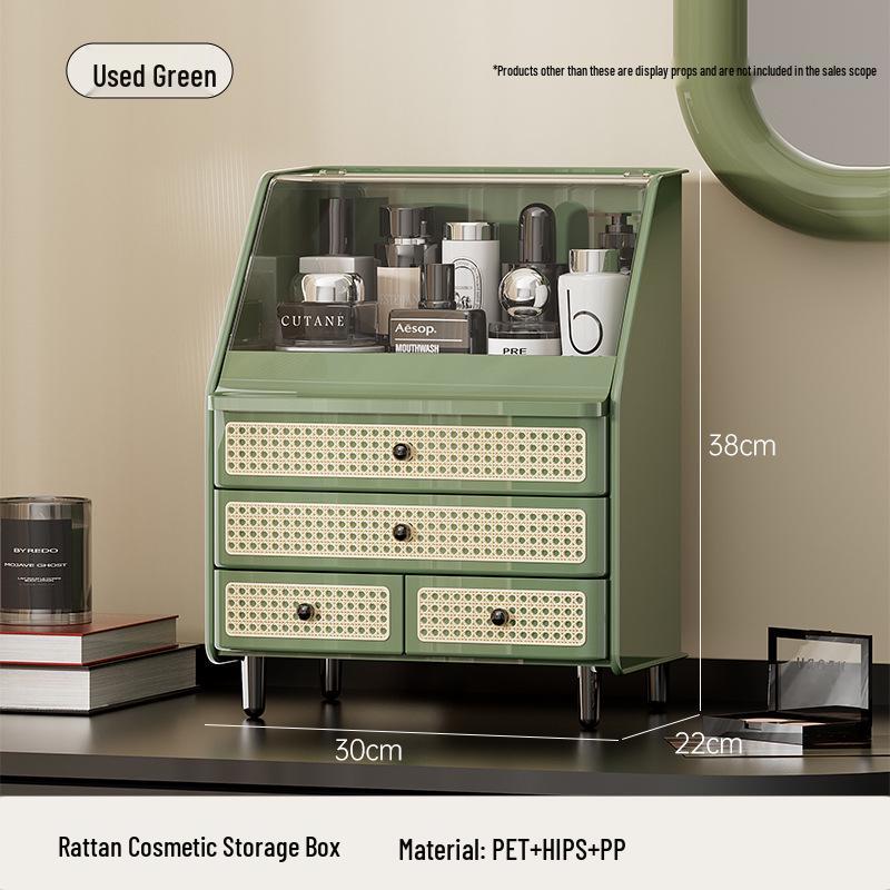 Luxuriöse Kosmetikaufbewahrungsbox: Multifunktionaler Organizer für Lippenstift & Hautpflege auf dem Schminktisch