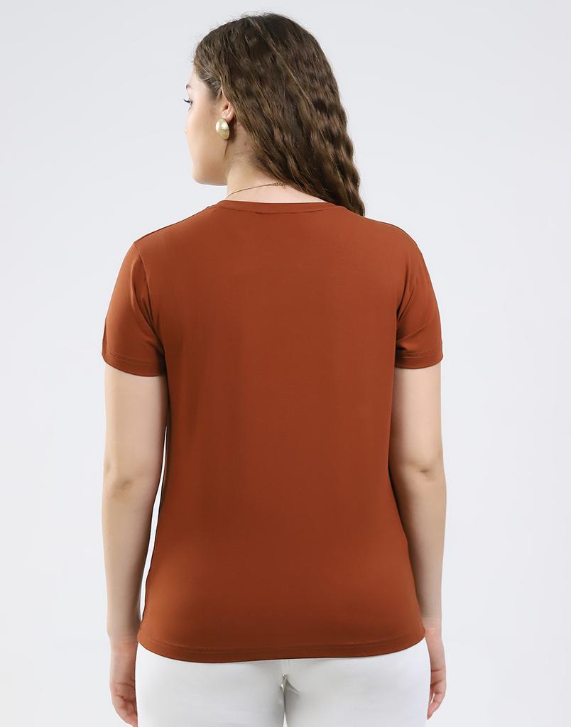 MONTE CARLO Damen Rundhals-Oberteil mit halbem Ärmel