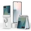 Suitable for Samsung ZFlip 20% Off Foldable Phone Case Flip7 with Ring Stand, Card Slot, Protective Cover, Matte Transparent 6