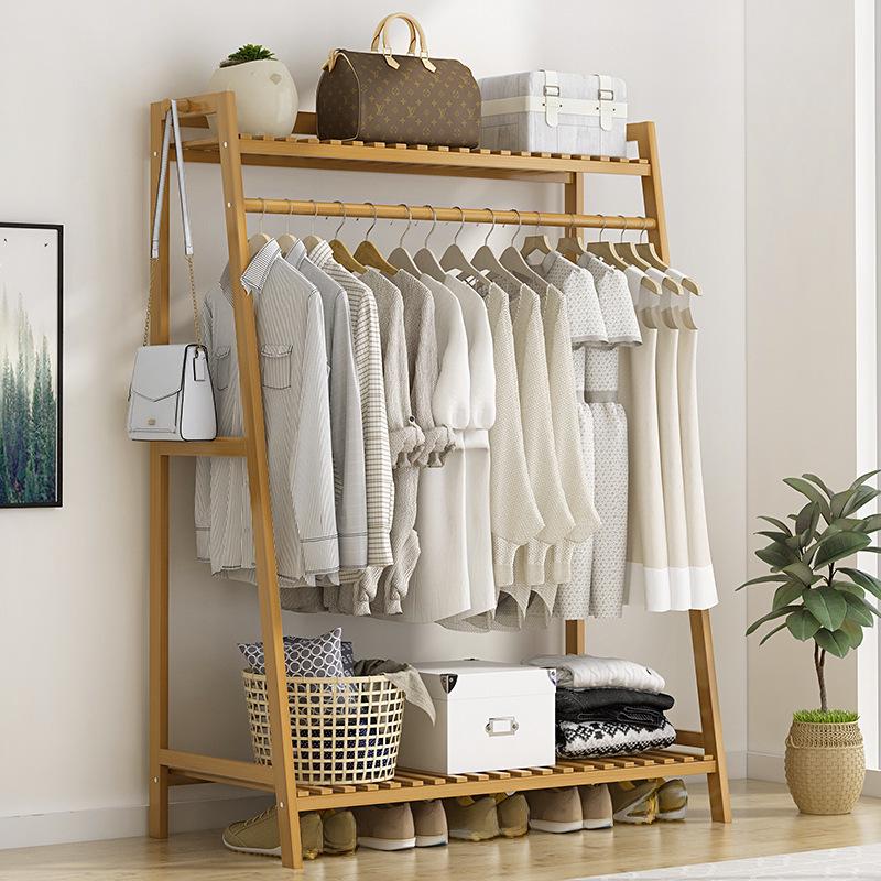 Freestanding Solid Wood Clothes Rack and Hanger