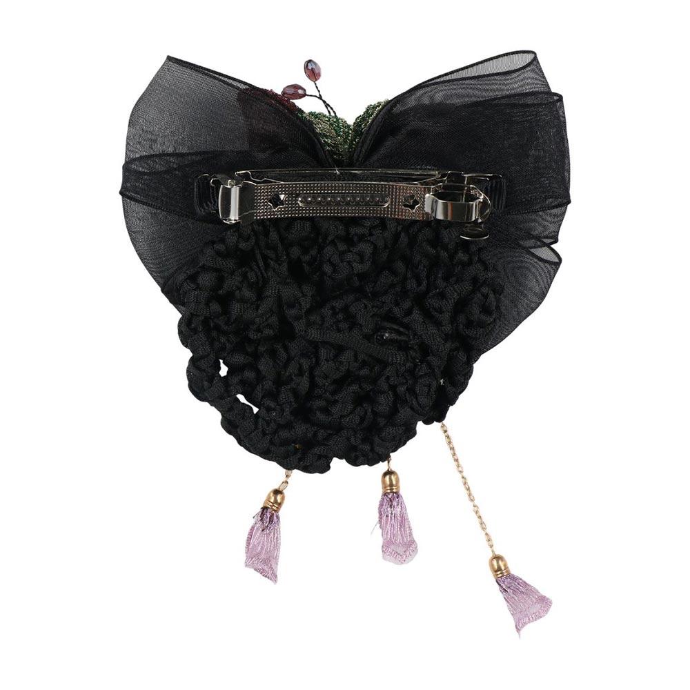 Cloth Mesh Tassels Professional Headdress Women Spring Clips Hairgrips Cover Net Korean Bun Snood