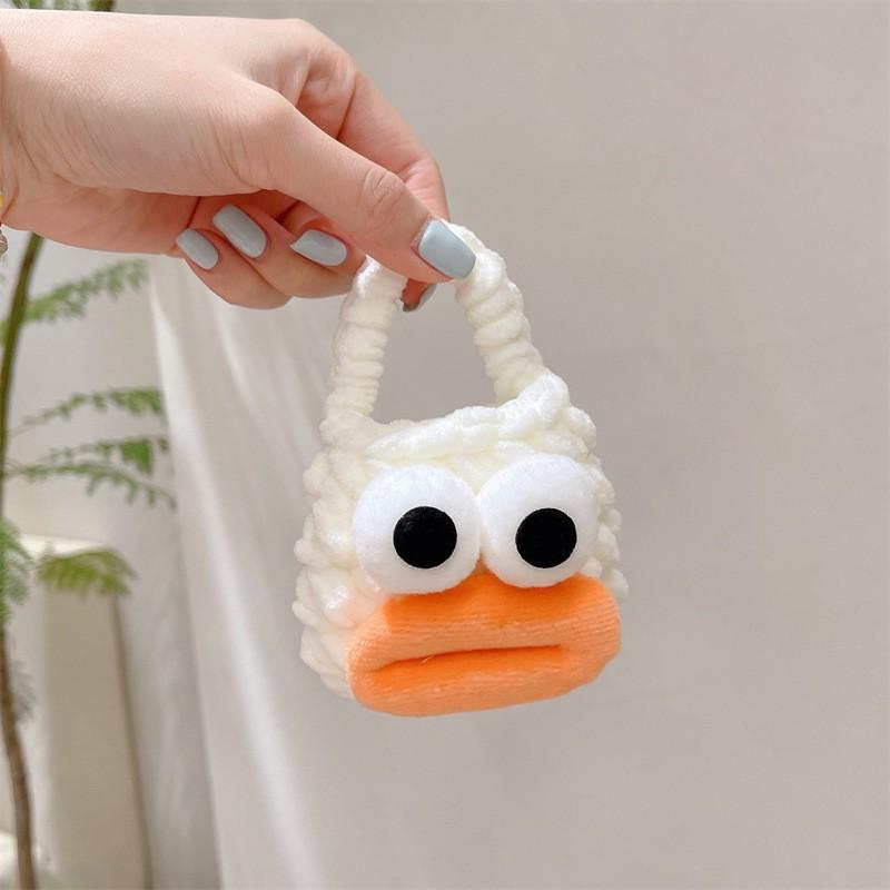 Plush three-dimensional duck for Apple AirPods Pro1/1/1 generation wireless bluetooth headset case knitting