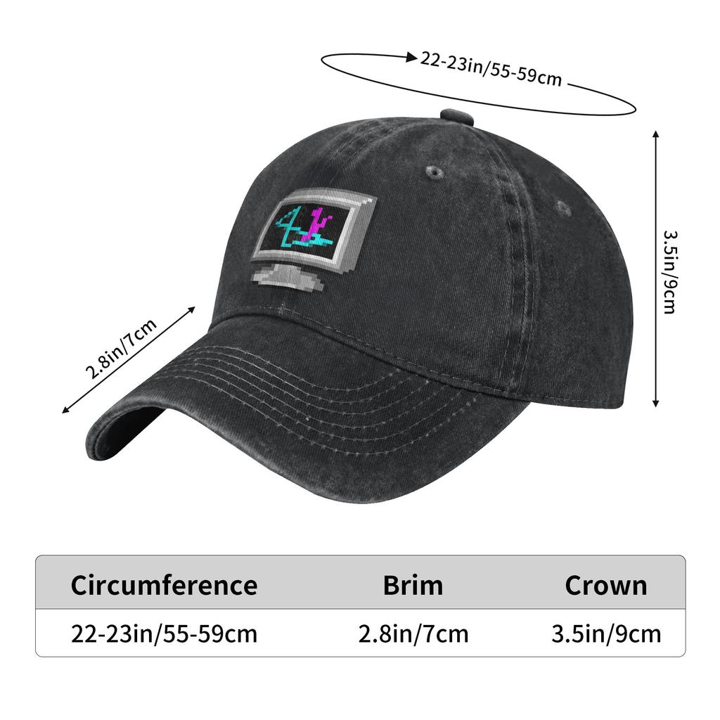 Mystify Your Mind Screen   Windows Baseball Cap Sun  Outdoor Gym High Quality Washed Trucker Hat Stylish Design Baseball Caps