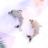 Mode Strass Delphin Broschen Kristall Pins Broschen Für Frauen Kleid Zubehör Party Schmuck Mädchen DER Nette Geschenke
