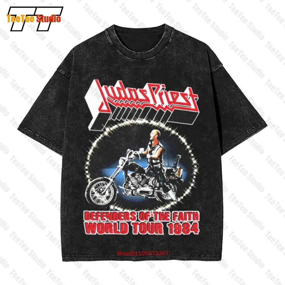 Judas Priest Vintage Oversized TShirt Defenders Of Faith  World Tour  Repro Size Medium NLY S