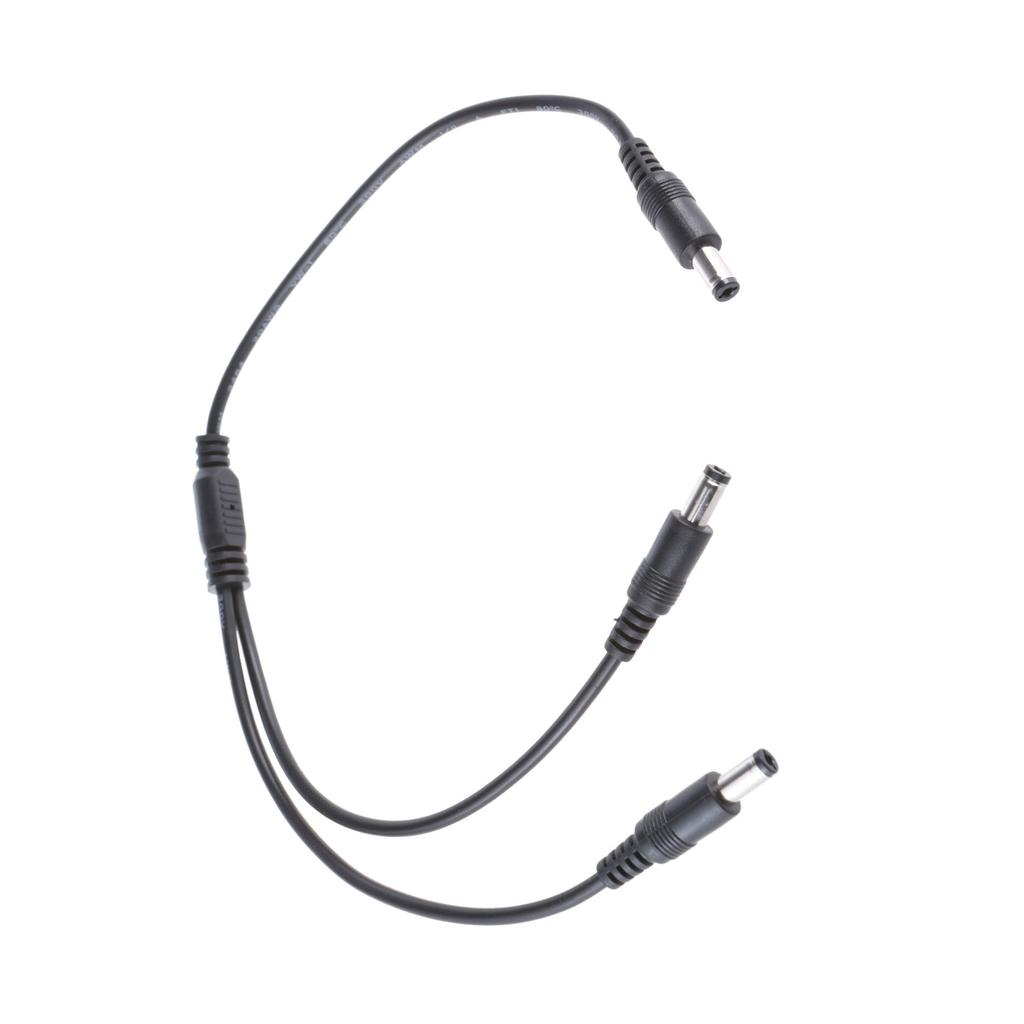 Cabo divisor de energia DC 5,5x2,1 mm/5,5x2,5 mm 1 macho para 2 machos Cabo adaptador Y para câmera CCTV e luz LED 40 cm/30 cm