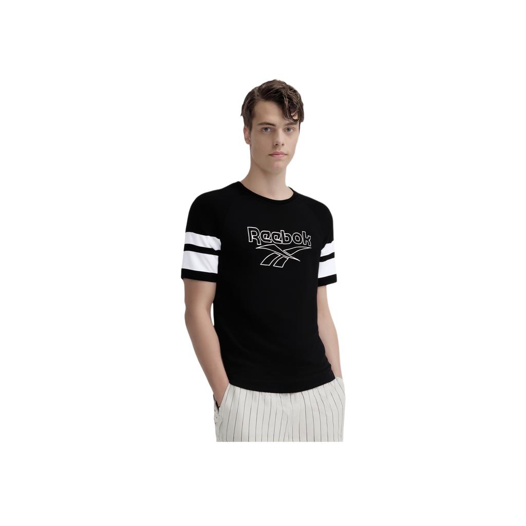 Reebok Vintage Casual Sports Short Sleeve T-Shirt Men Tops Black CW5222