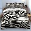 Zebra Striped Black and White Bedding Set Bedding set (1 duvet cover, 2 pillowcases, duvet not included)