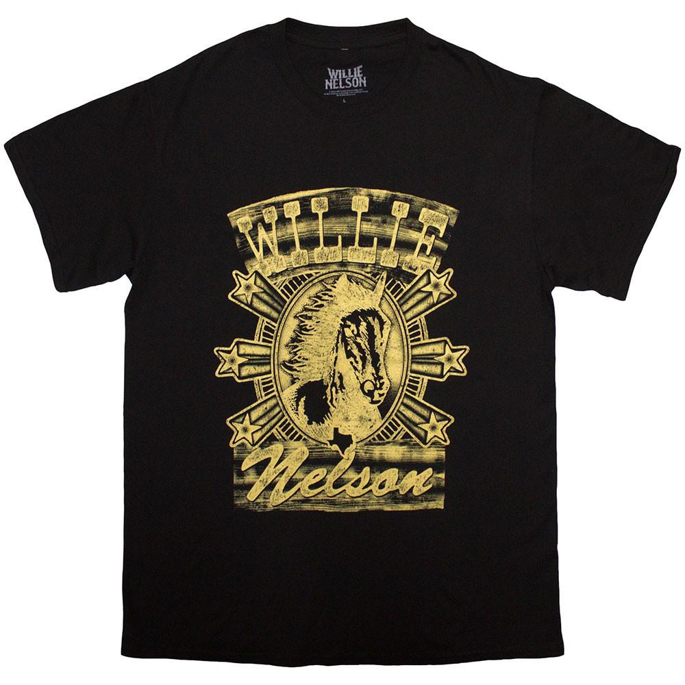 Men s Willie Nelson Horse T-shirt XX-Large Black 4XL
