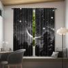 Starry Moon Forest Polyester Curtains Set Two Window Treatments Of 2 Made
