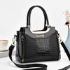 Women Bags Designer Luxury Patent Leather Shoulder Sac Crocodile Pattern Handbags Purses Ladies Crossbody Bucket Sac A Main