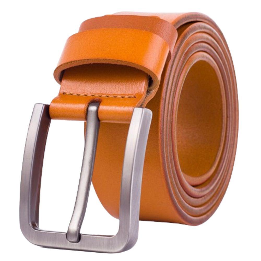 Zinc Zinc Alloy Pin Buckle Men Belt Genuine Leather Male Strap Fashion Waistband Jeans