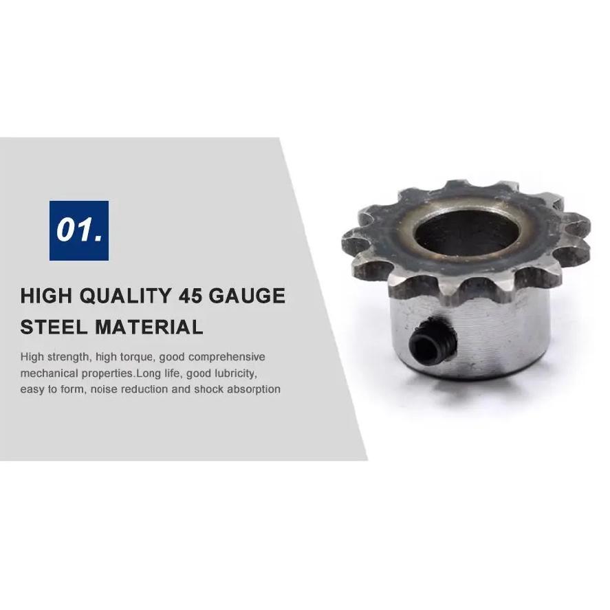1pc 04C 40T Sprocket 40 Teeth Inner Hole 8/10/12/14/15mm 25H 45# Steel Sprocket Table Wheel Sprockets With Screw Hole M5