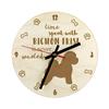 Bichon Frise, Bichon Tenerife, Bichon a Poil Frise - Clock with Dog, Wooden Clock with Engraving, Personalised Clock by