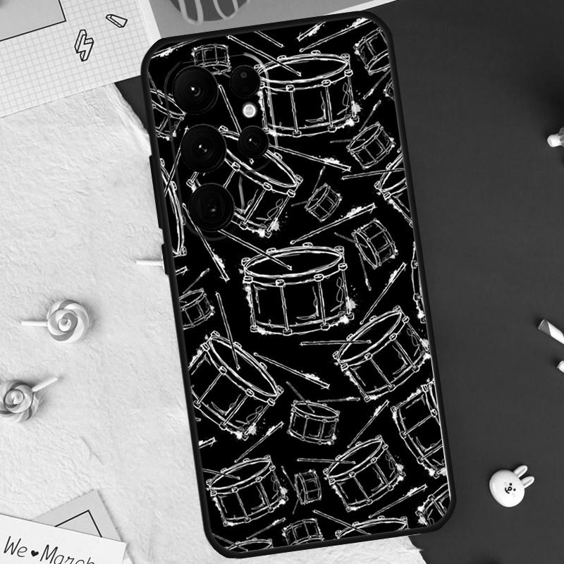 Musical Drum Drumsticks Drummers Case For Samsung Galaxy S26 Ultra S23 S22 S21 S20 S24 S25 Ultra S10 Plus S25 FE Cover Shell