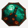 Halloween Haunted Castle with Jack-o'-lanterns StickerUmbrella, Portable 3-Fold Umbrella for Men & Women,Christmas Gift ES337