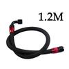 PQY - AN10 1M/1.2M/1.4M Stainless Steel Brained Oil Hose Line Hose Tube With 0Degree 90Degree Swivel Hose End Fitting Installed