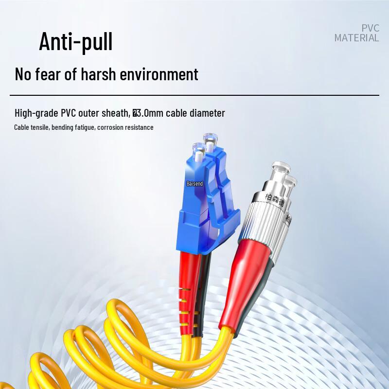 BOSENDE Telecom-Grade Single-Mode Dual-Core Fiber Optic Patch Cord
