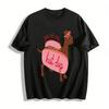 Süßes Dackel Hot Dog Aufdruck T-Shirt, Lustige Herz Sonnenbrillen Hundemuster Lässiges T-Shirt für den täglichen Gebrauch Reines Baumwoll-T-Shirt