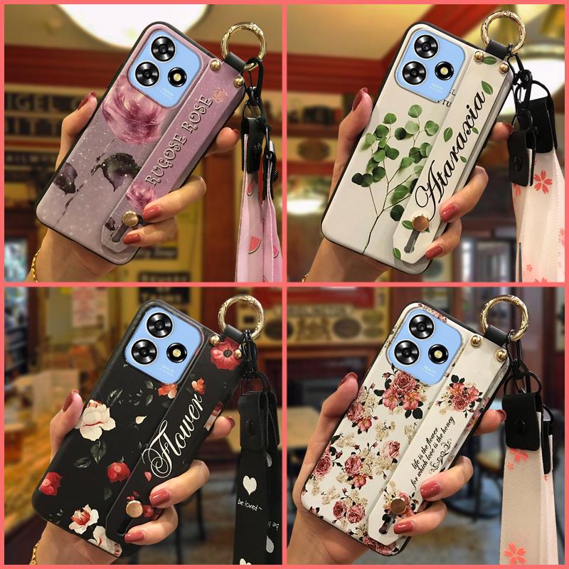 Fashion Design Soft case Phone Case For ZTE Blade A73 4G/V50 Smart Silicone Lanyard Shockproof Back Cover Dirt-resistant