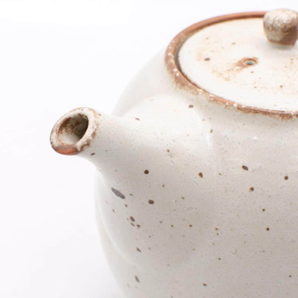 Mino Ware Sabi Shino Pot, Large Capacity, Approx. 590ml, Ivory, Made In Japan, 461-0001