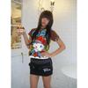 Y2K Neue Anime Mode Kurze Tops Sommer Niedliche T-Shirts Cartoon Bedruckt High Street Gothic Kurze Hottie T-Shirts