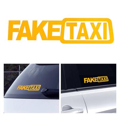 Lustiger gefälschter Taxi-Autoaufkleber, FakeTaxi-Aufkleber, Emblem, selbstklebendes Vinyl, universell für BMW, Ford, Toyota, VW, Honda, Kia, Opel, Kia