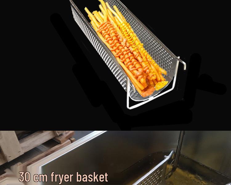 Ruční extrudér dlouhých hranolků 30 cm Komerční stroj na lisování francouzských hranolků