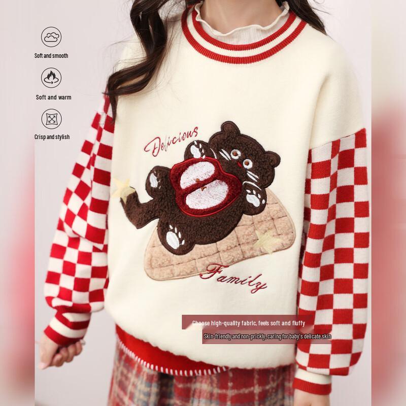 LUSON Girls' Winter Warm Knit Sweater